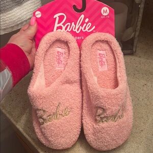 Barbie Pink Fuzzy Slippers